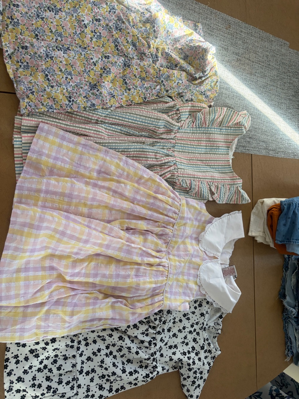 Pastel Plaid Sundress Top in Yellow & Lavender